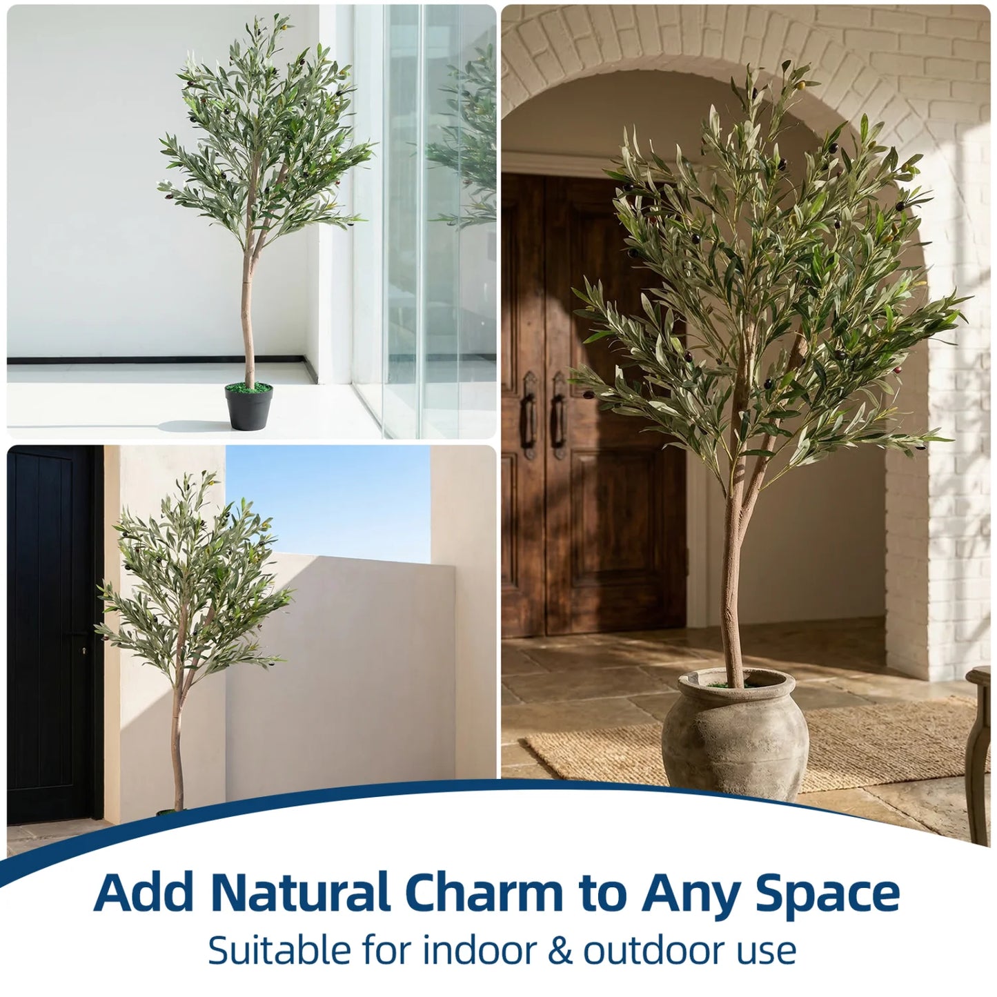 HiMISS Artificial Olive Tree With Planter For Home Office Decor