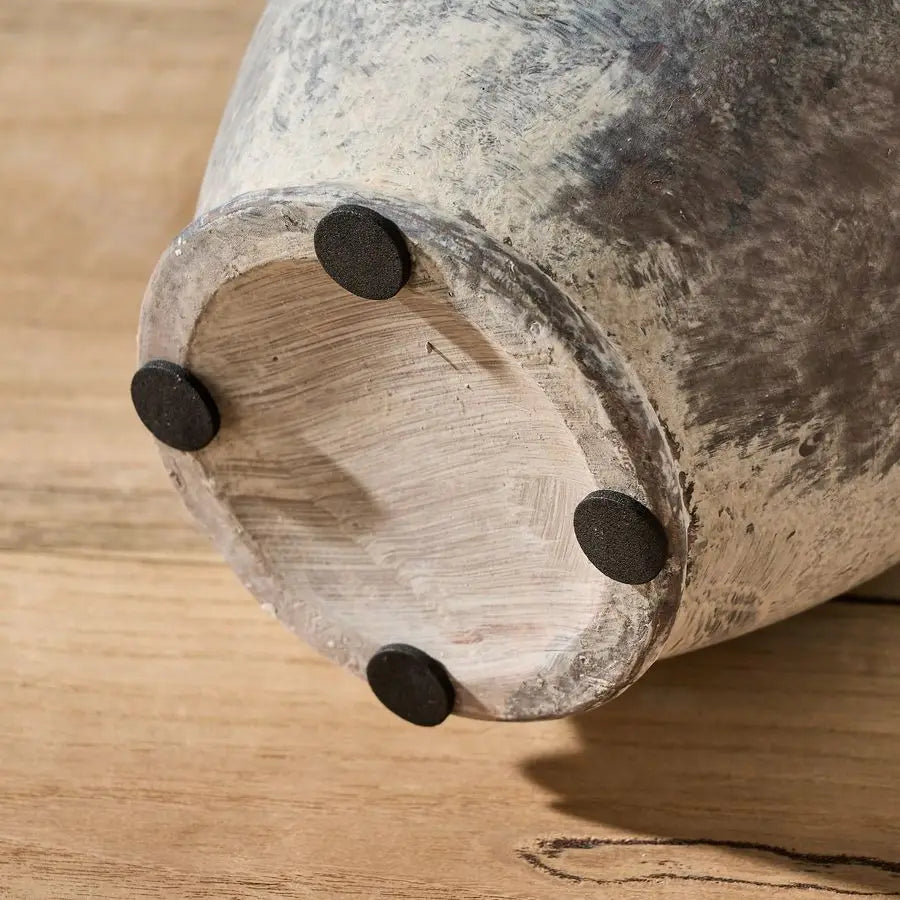 Ceramic Rustic Farmhouse Vase With Handle For Home Decor