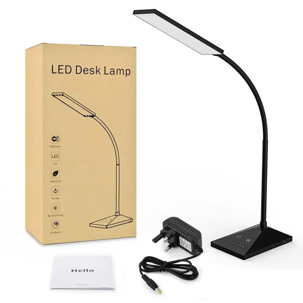 Desk Lamp 12W 72LED Flexible Touch Sensor Dimmable Reading Light