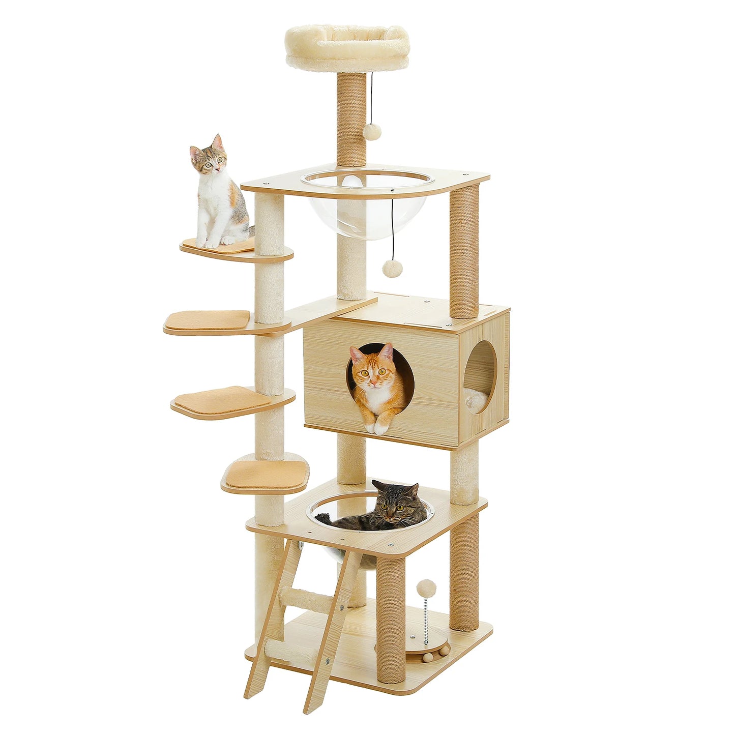 PAWZ Road Multi Level Cat Tree Indoor Wood Cat Tower
