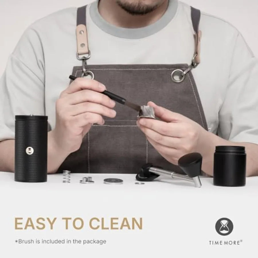 SHXI C5 Pro Manual Coffee Grinder with Stainless Steel Burrs