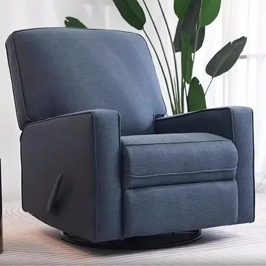 Swivel Rocker Recliner Chair Leather Upholstered for Living Room