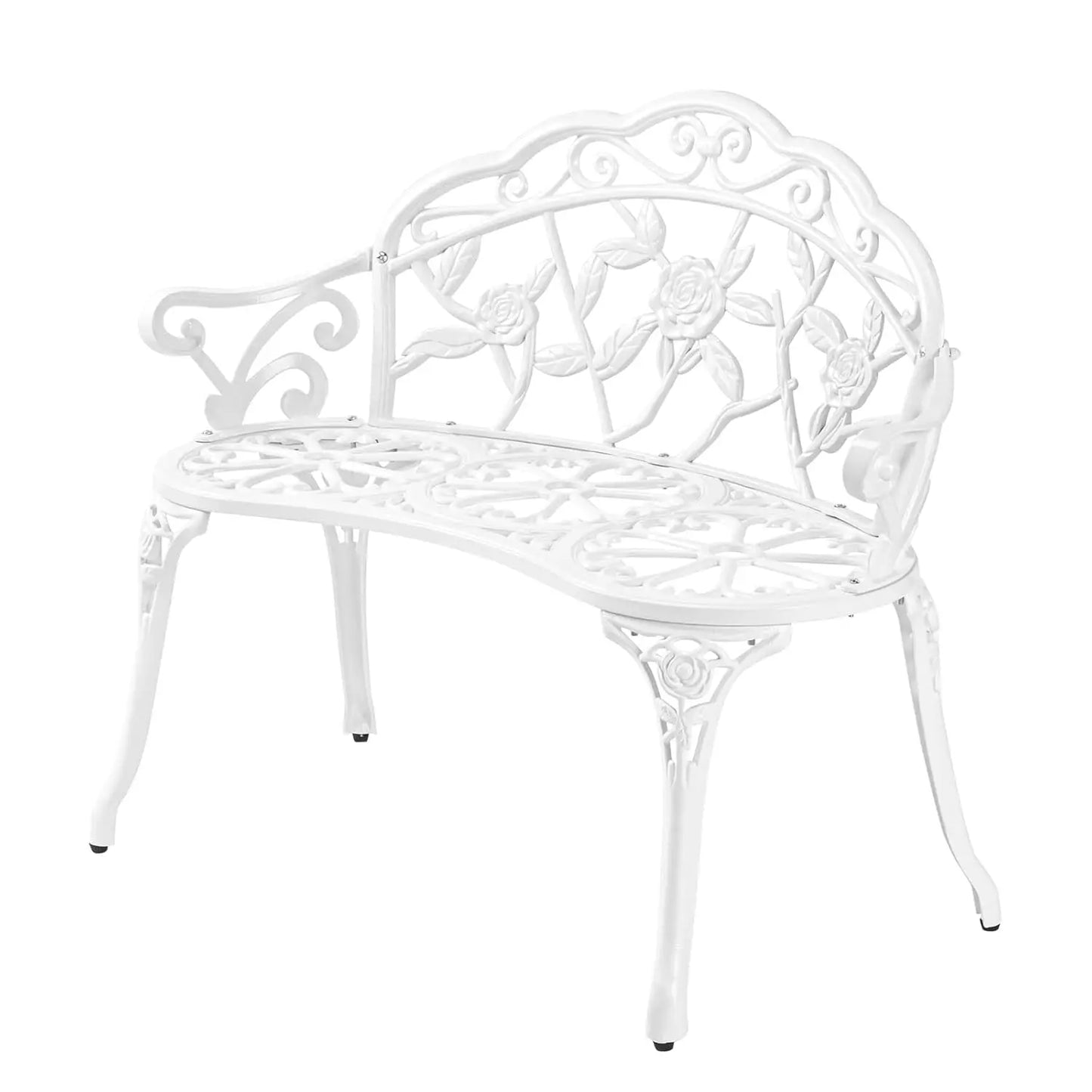 Antique Style Cast Iron Rose Bench For Outdoor Patio