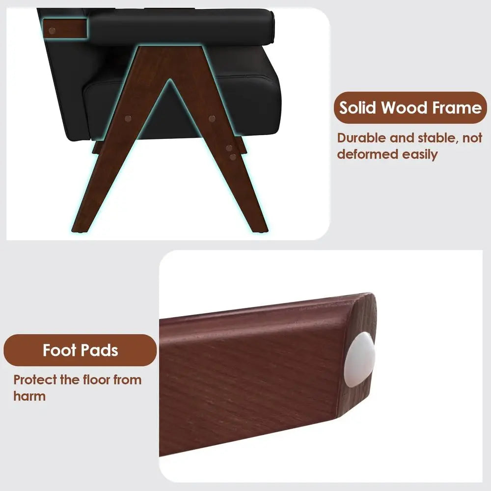 Leather Reading Accent Chairs Set 2 For Living Room