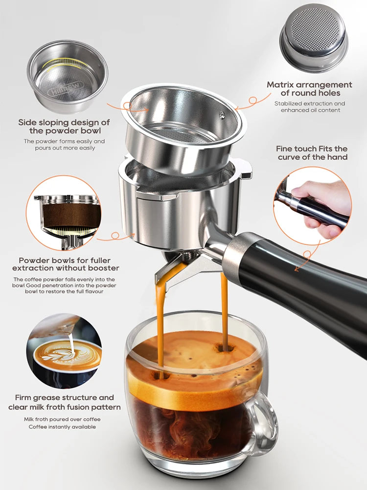 HiBREW H10B 20 Bar Semi Automatic Espresso Machine