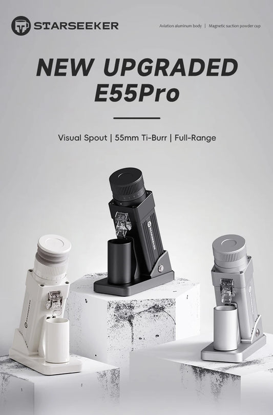 Starseeker E55Pro Electric Conical Burr Coffee Grinder With Stepless Fineness