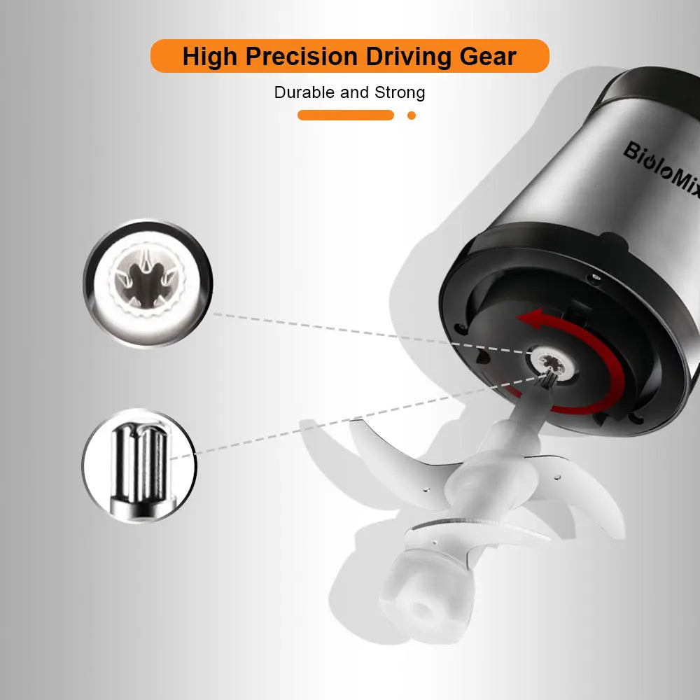 Biolomix Two Speed 500W Stainless Steel Chopper Meat Grinder Mincer