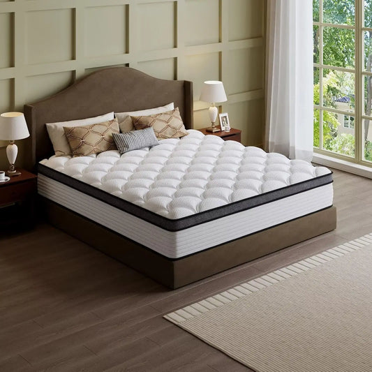 Hybrid Bed In Box Mattress With Cooling Gel Memory Foam