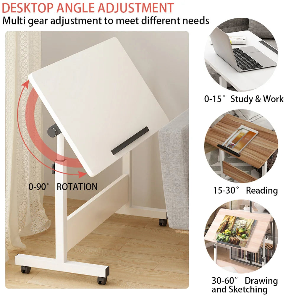 TWISTER.CK Standing Adjustable Mobile Desk With Wheels