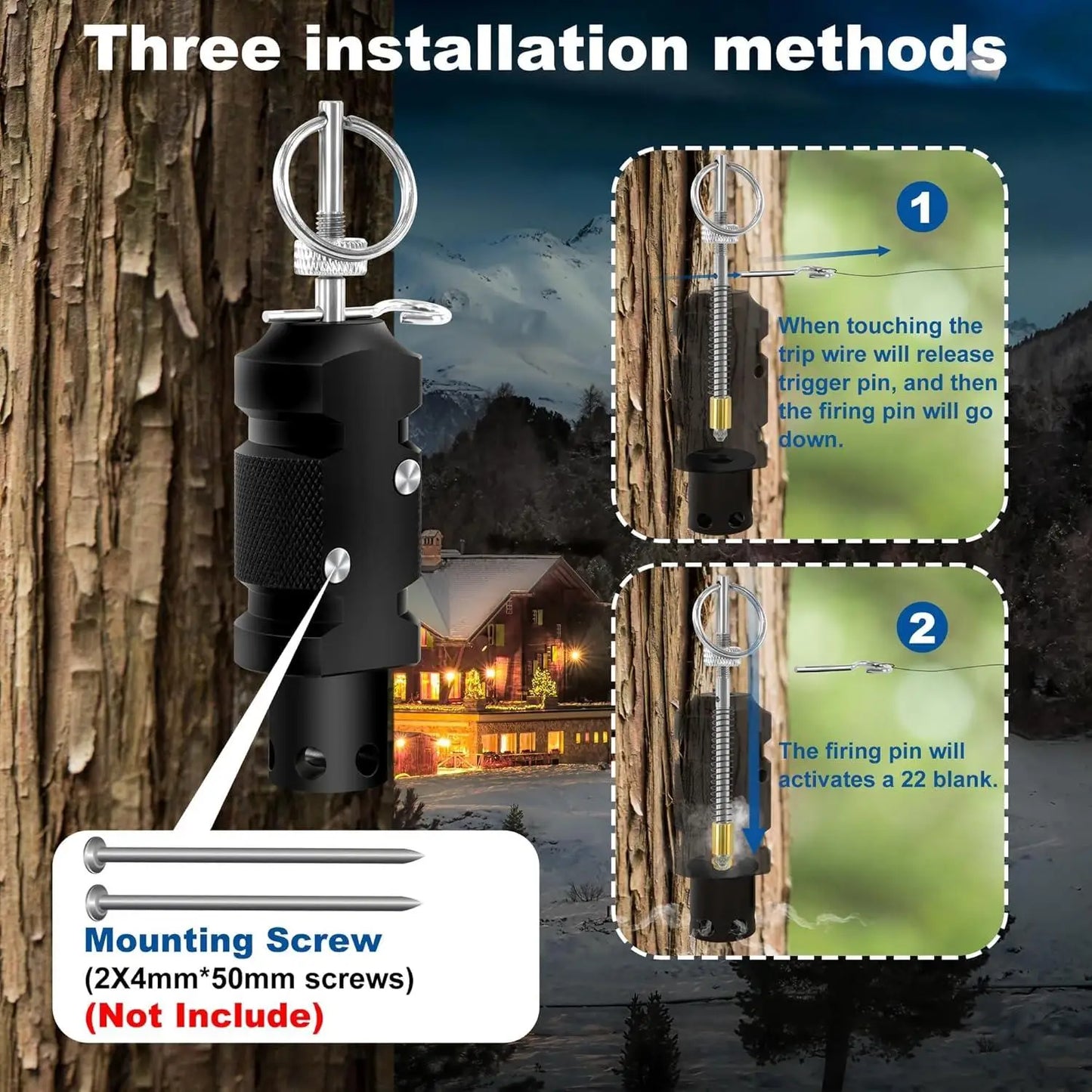 6-Pack Perimeter Trip Wire Alarm With Kevlar Cord Bear Deterrent