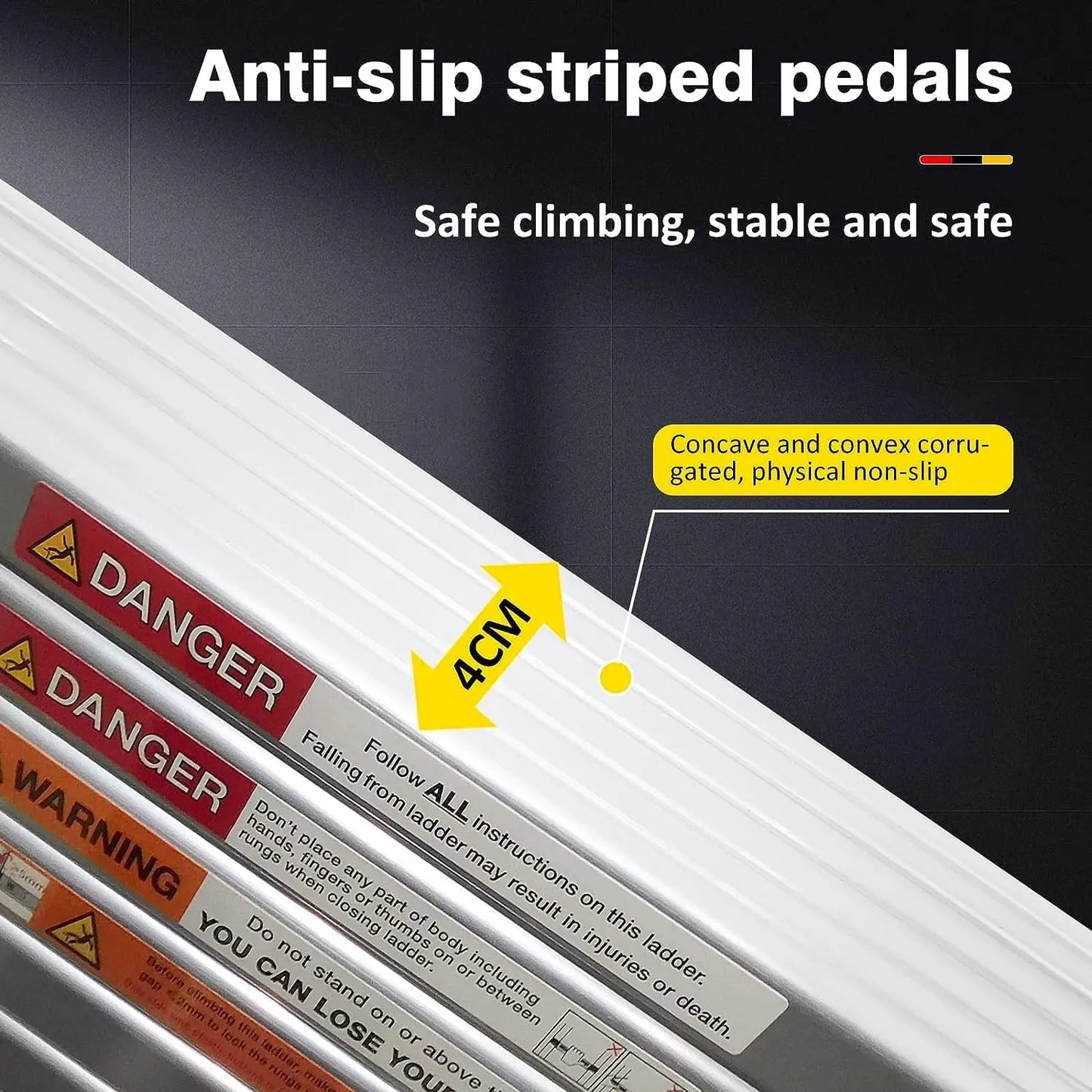 DayPlus Telescopic Ladder With Roof Hook Kit Aluminium