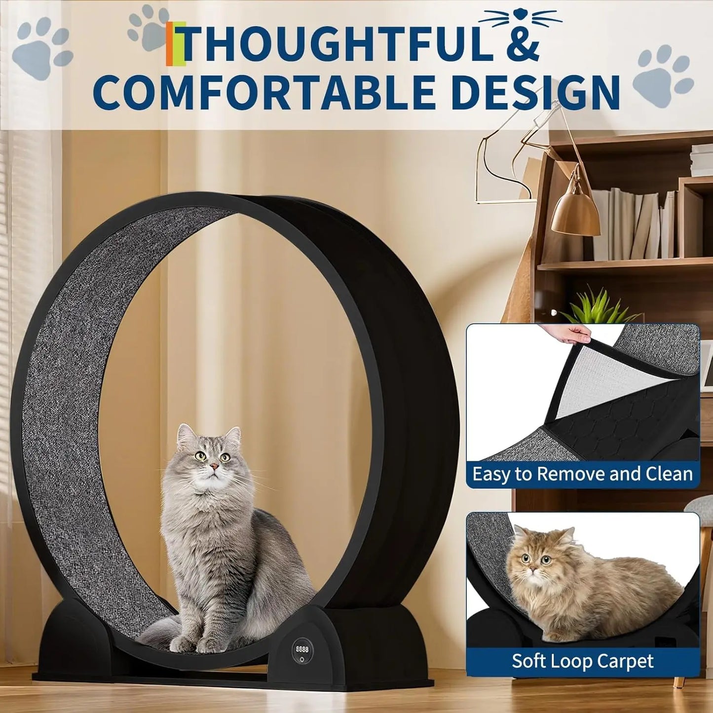 HiMISS Cat Exercise Wheel Indoor Treadmill for Running and Training