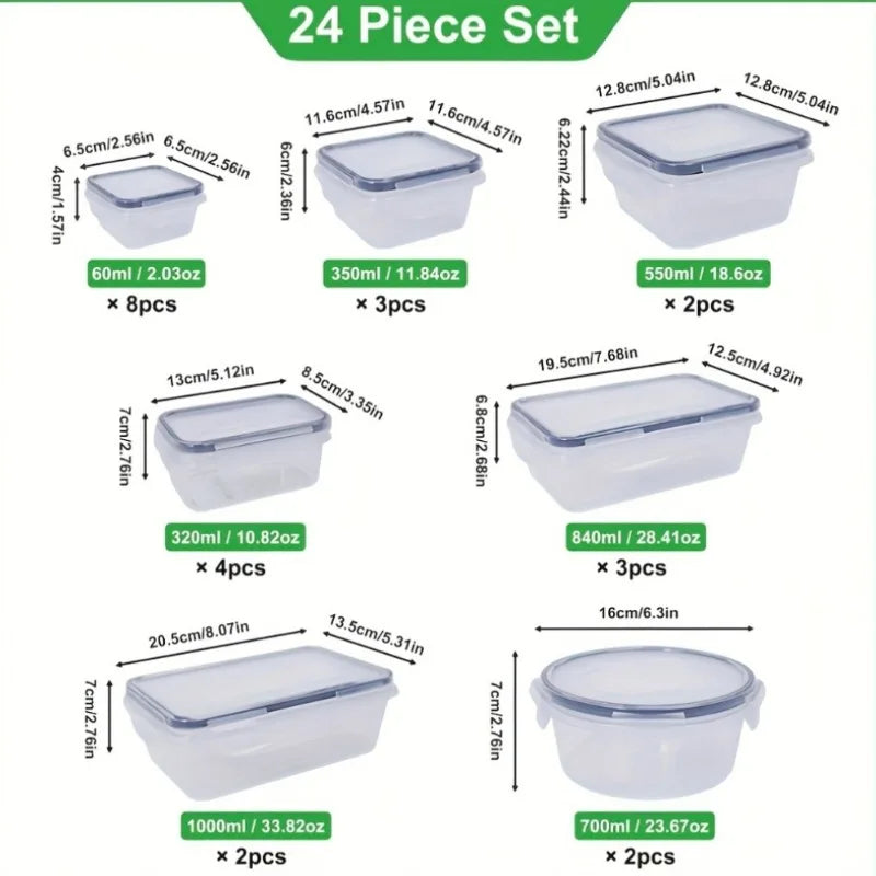 BPA Free 48 Piece Food Storage Set With Airtight Lids