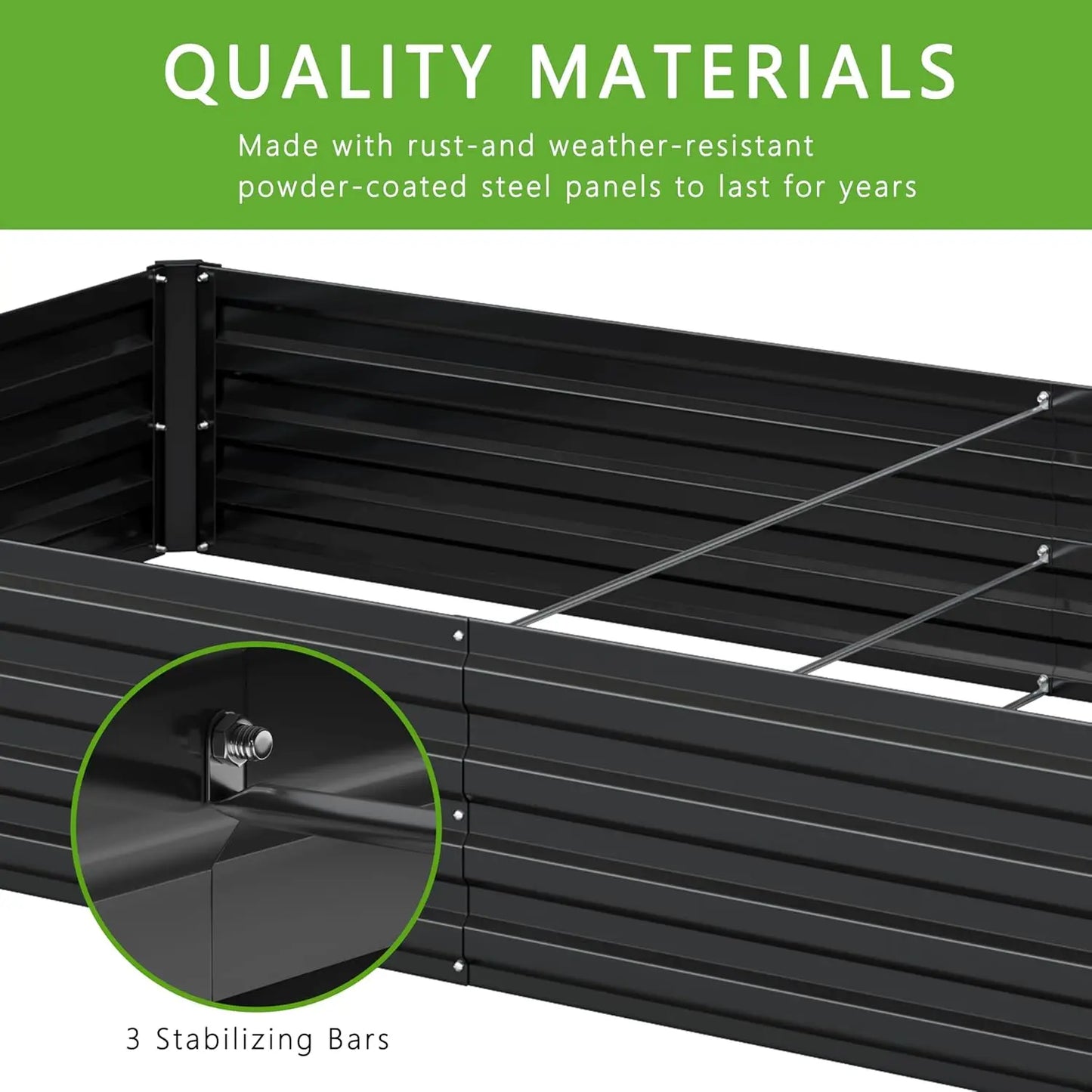 Galvanized Raised Garden Bed Kit For Vegetables And Flowers