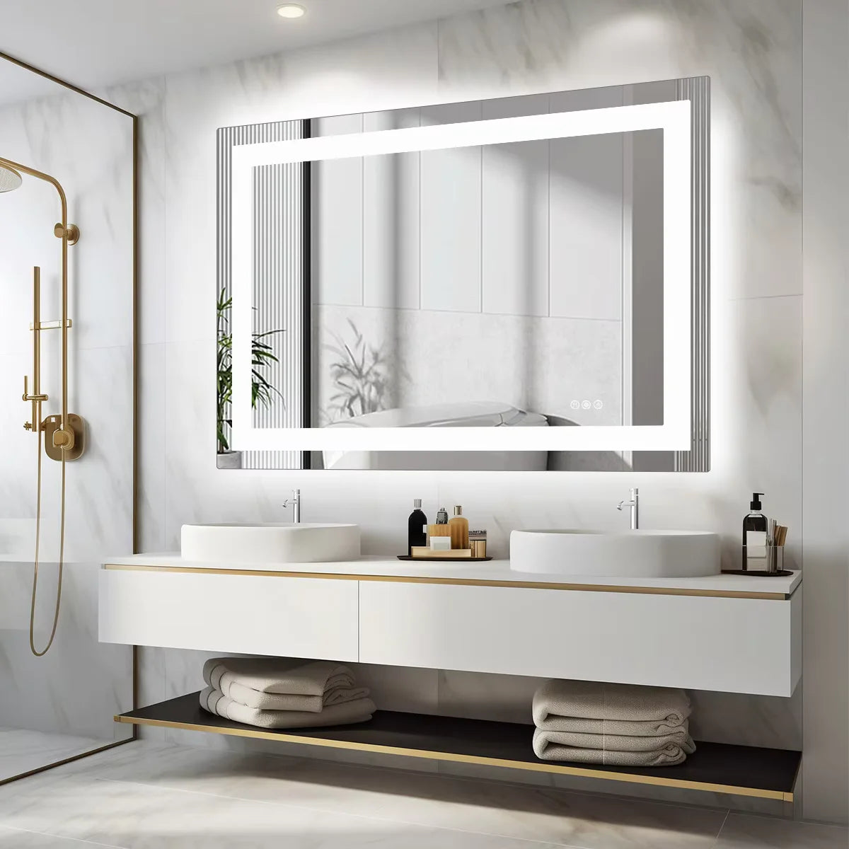 JHK LED Bathroom Vanity Mirror With Memory Function Front Light