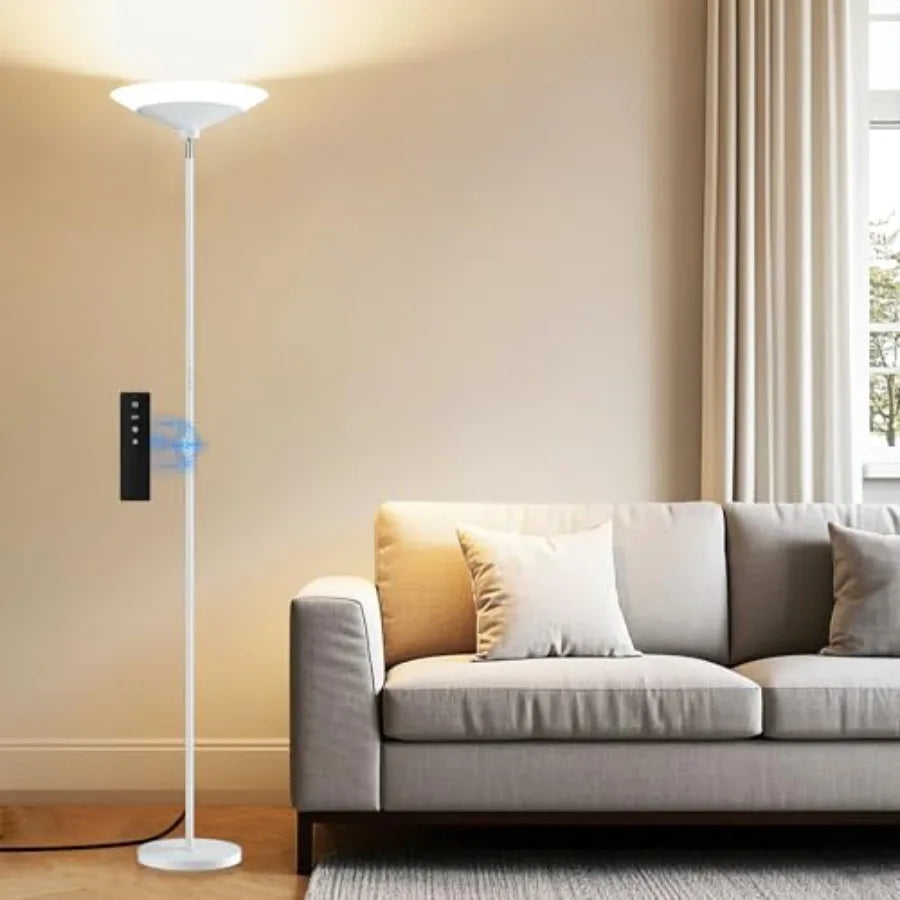 LED Torchiere Floor Lamp With 30W Dimmer 1800Lm 3000K 6500K