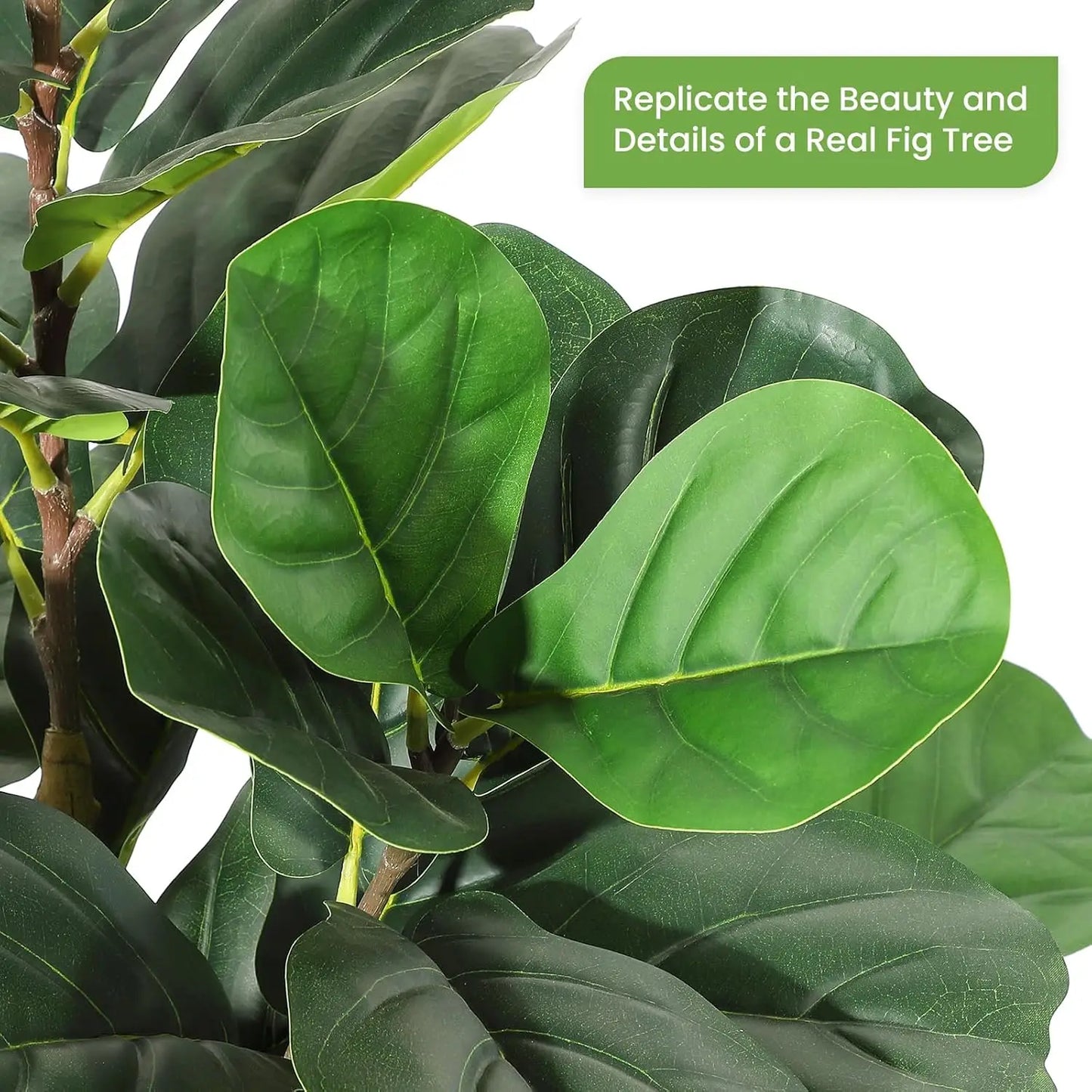 HiMISS Fiddle Leaf Fig Tree With Pot Artificial Plant