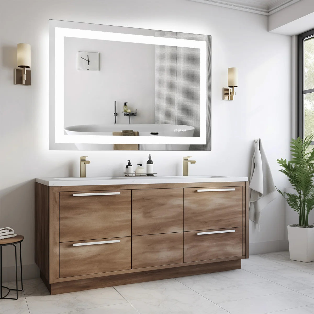 JHK LED Bathroom Vanity Mirror With Memory Function Front Light