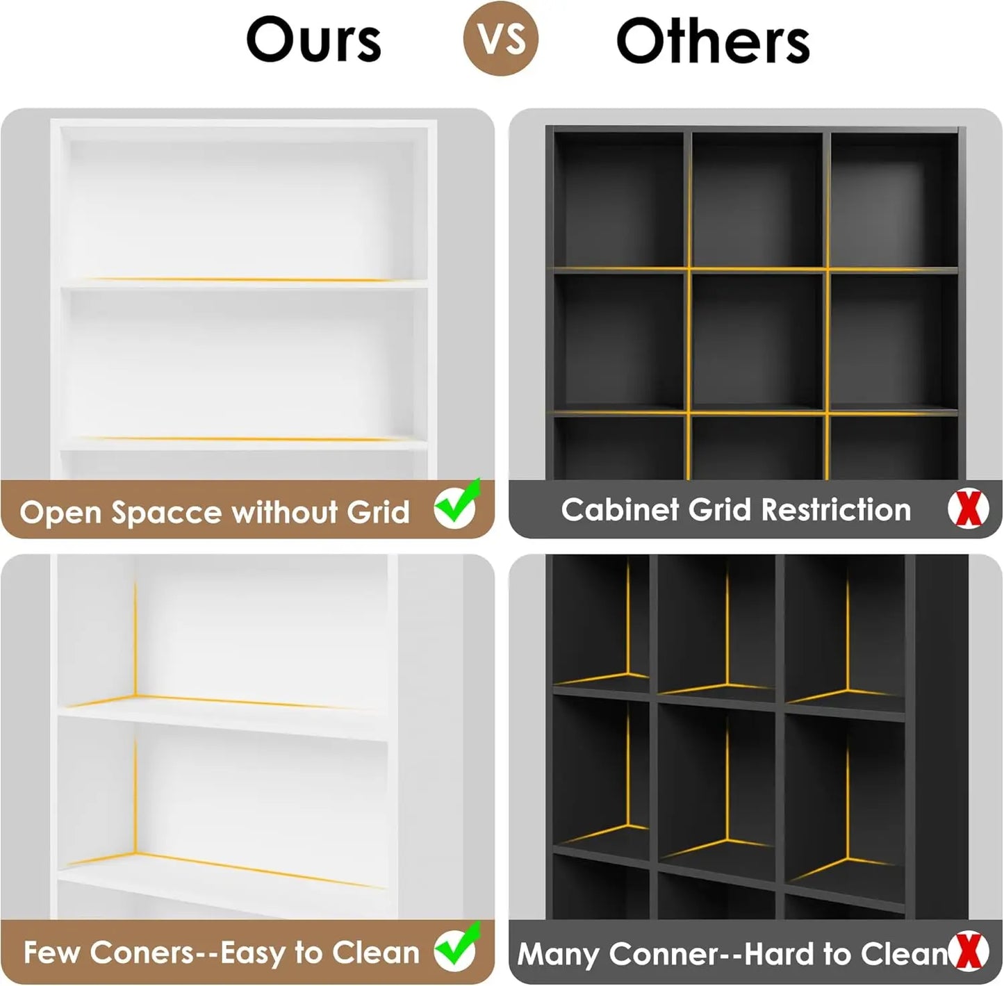 Seven-Tier Open Bookshelf For Home Office And Living Room