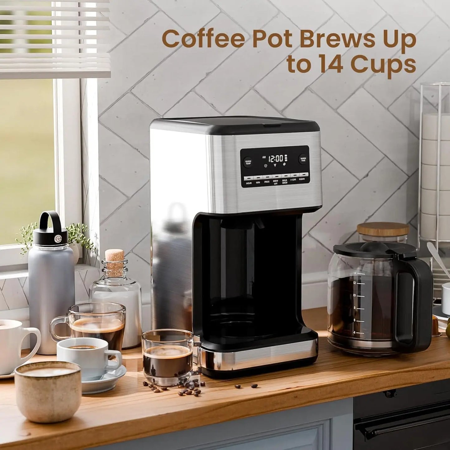 XMSJ Programmable Coffee Maker Auto Shut Off Keep Warm