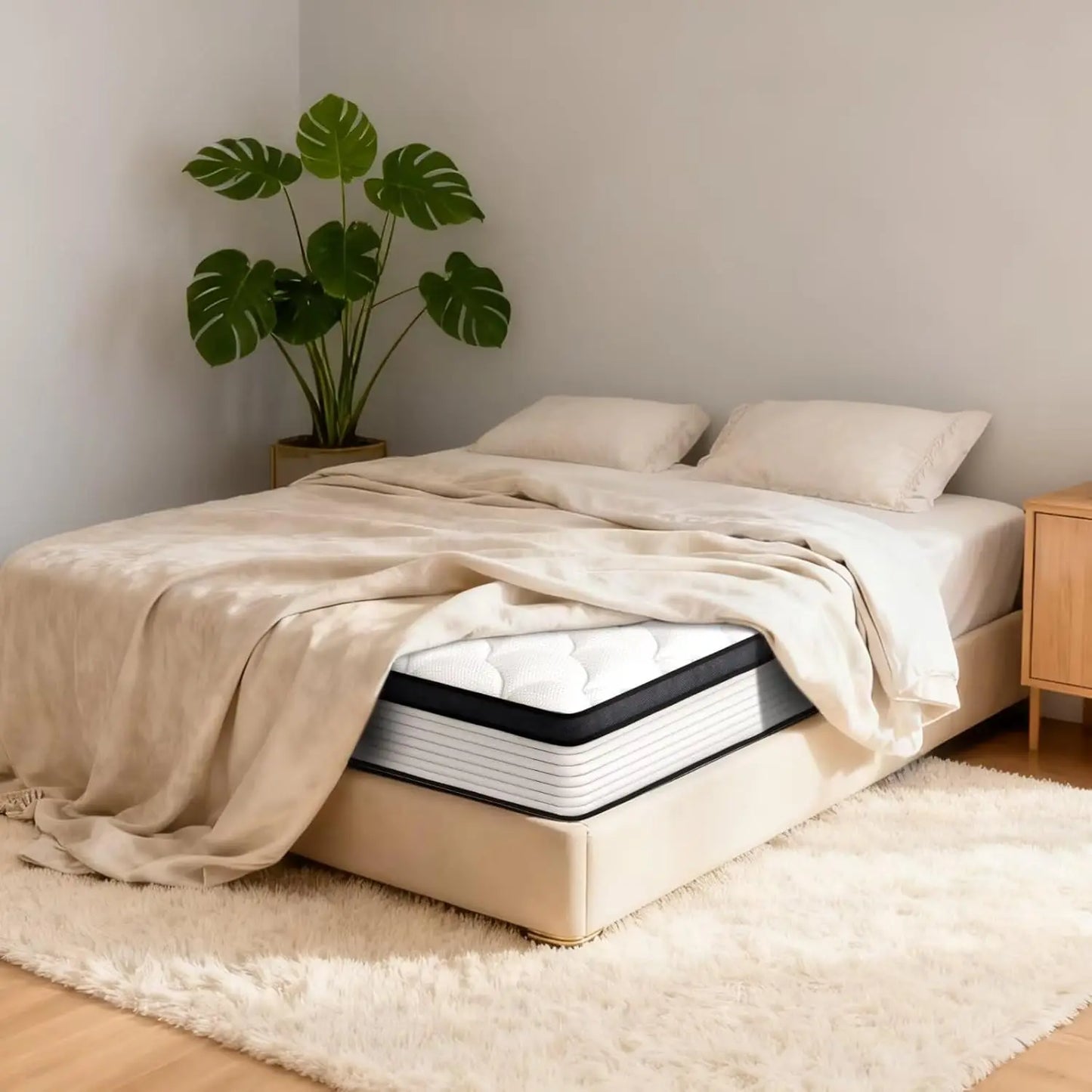 Hybrid Bed In Box Mattress With Cooling Gel Memory Foam