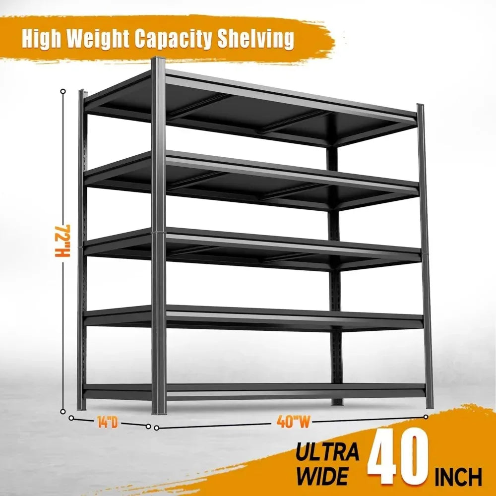 Zhilu Garage Shelving Unit 5 Tier Heavy Duty Steel Storage