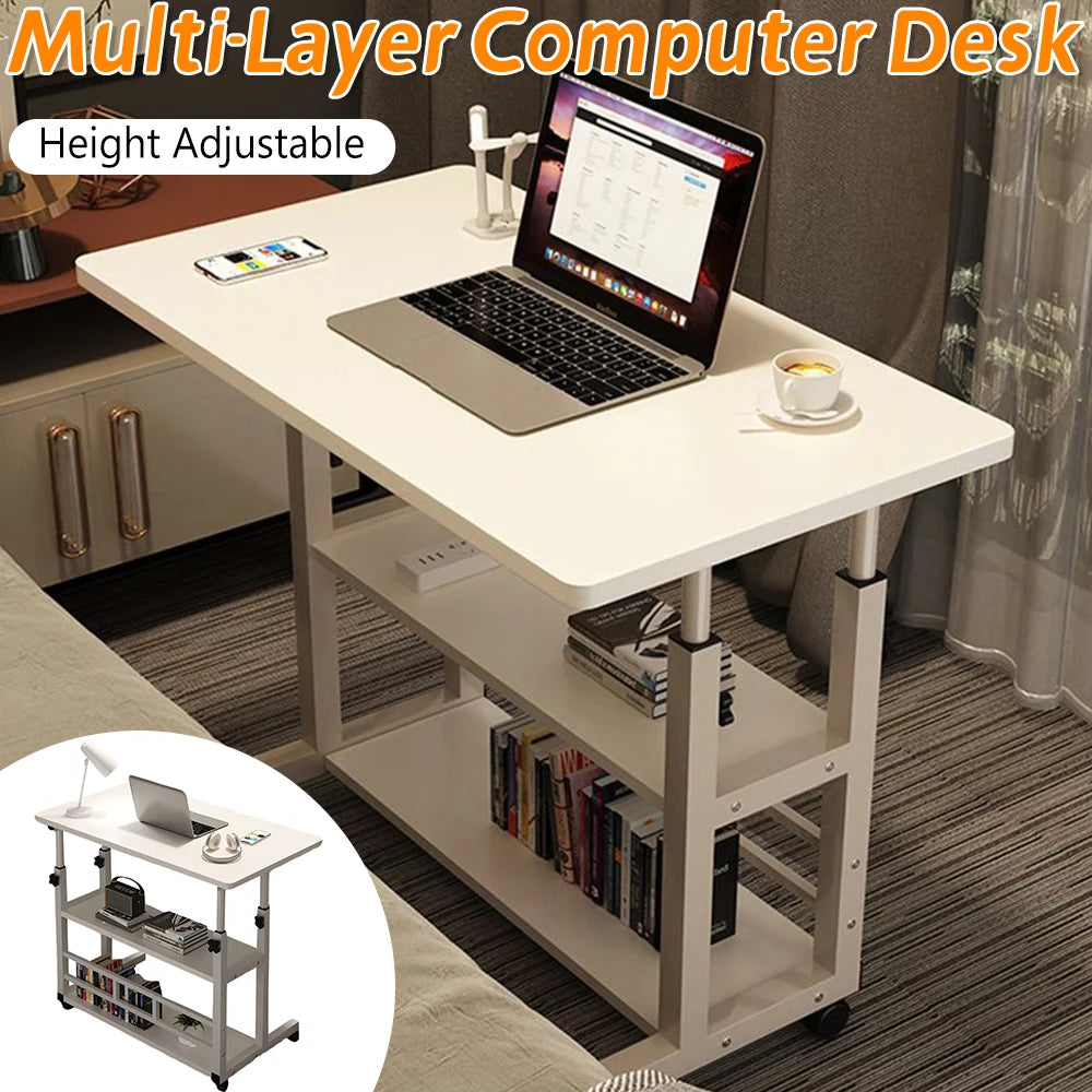 APWIKOGER Multi Layer Height Adjustable Wooden Standing Desk Workstation