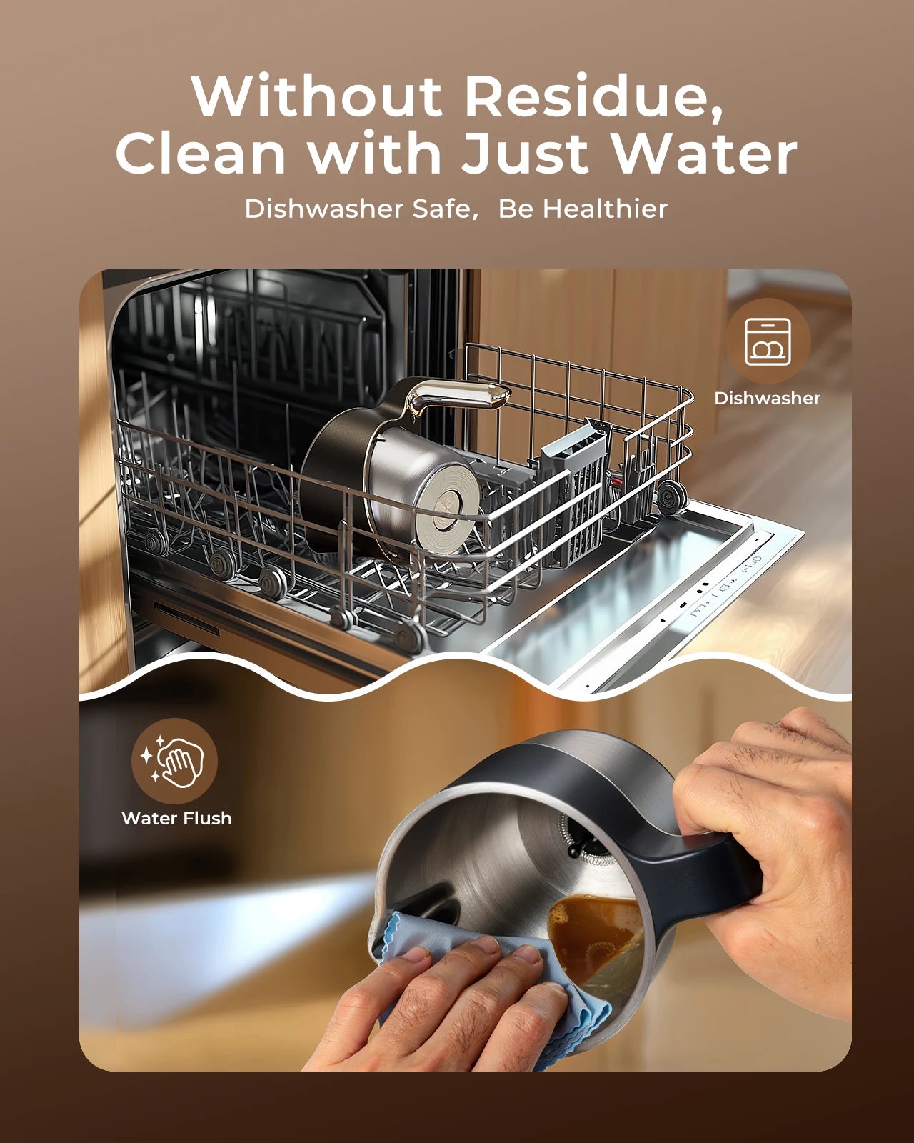 UHOST Milk Frother And Steamer 8 In 1 Electric For Coffee