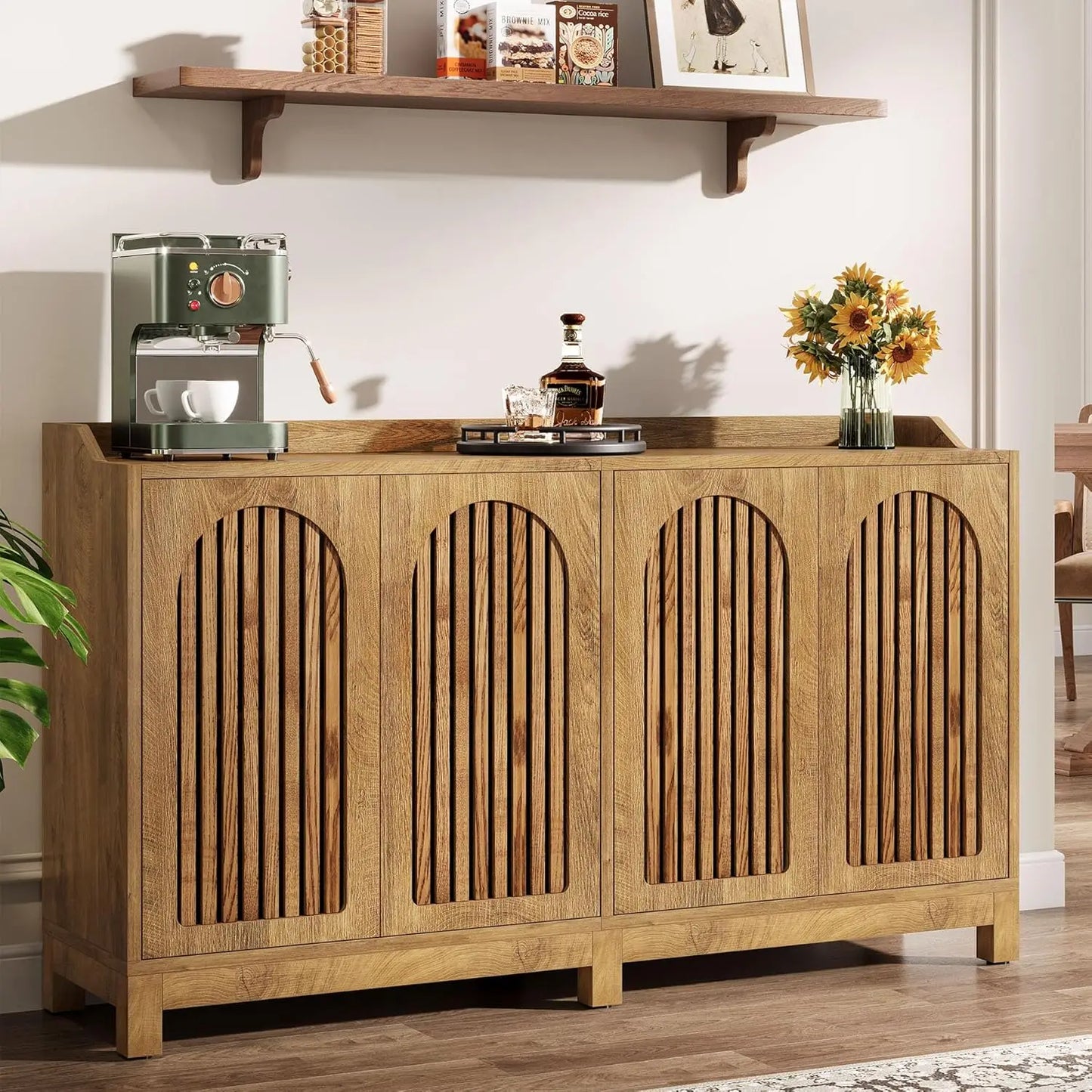 Little Tree Buffet Cabinet With Storage Farmhouse Sideboard