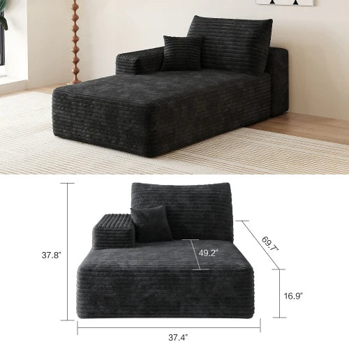 YQXHCN Cloud Style Modular Sectional Sofa With Corduroy Memory Foam