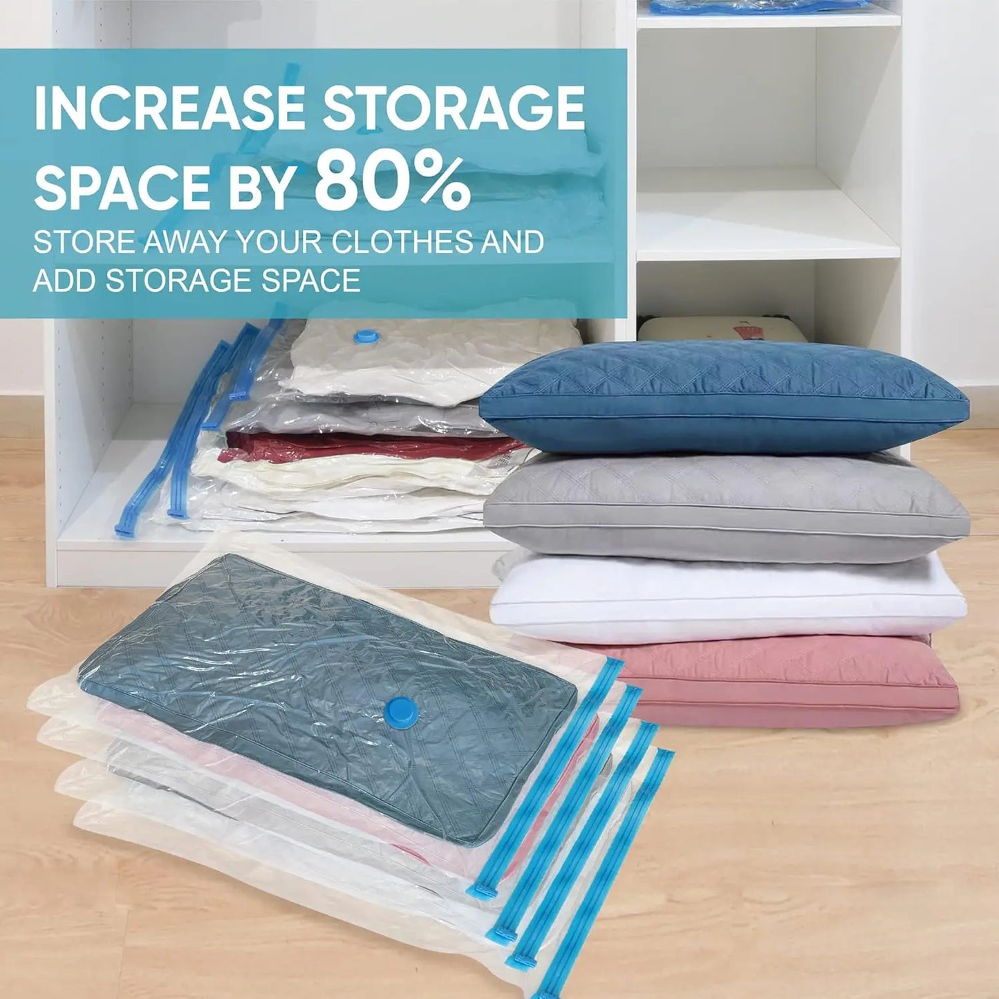 Jumbo Vacuum Storage Bags Space Saver For Clothes Bedding Travel