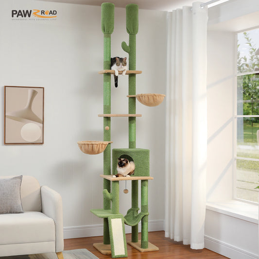 PAWZ Road Cactus Cat Tree Floor To Ceiling Tower Premium