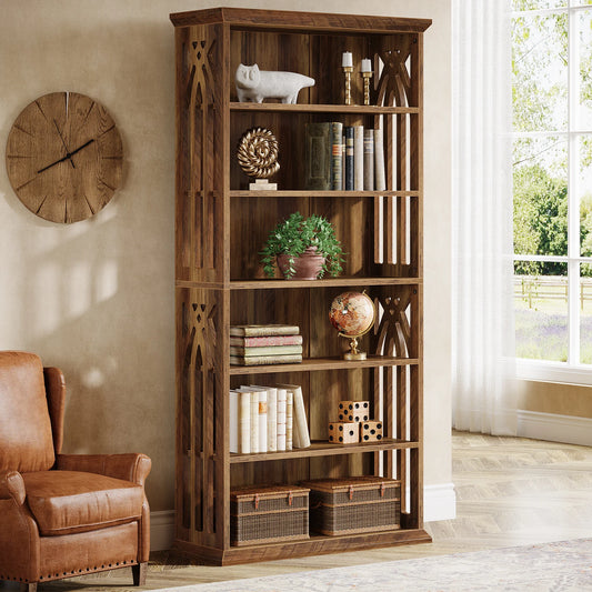 Tribesigns 6 Tier Bookshelf Freestanding Wood Bookcase