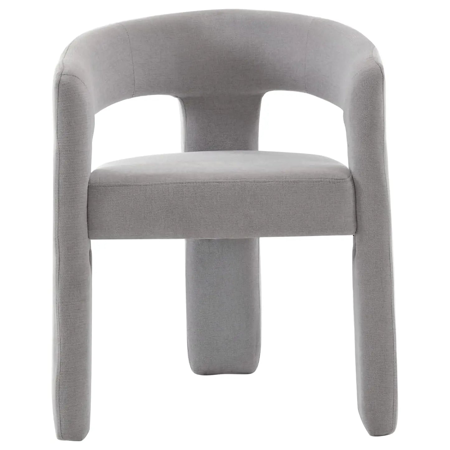 Barrel Dining Chair Upholstered Faux Leather Armchair For Living Room