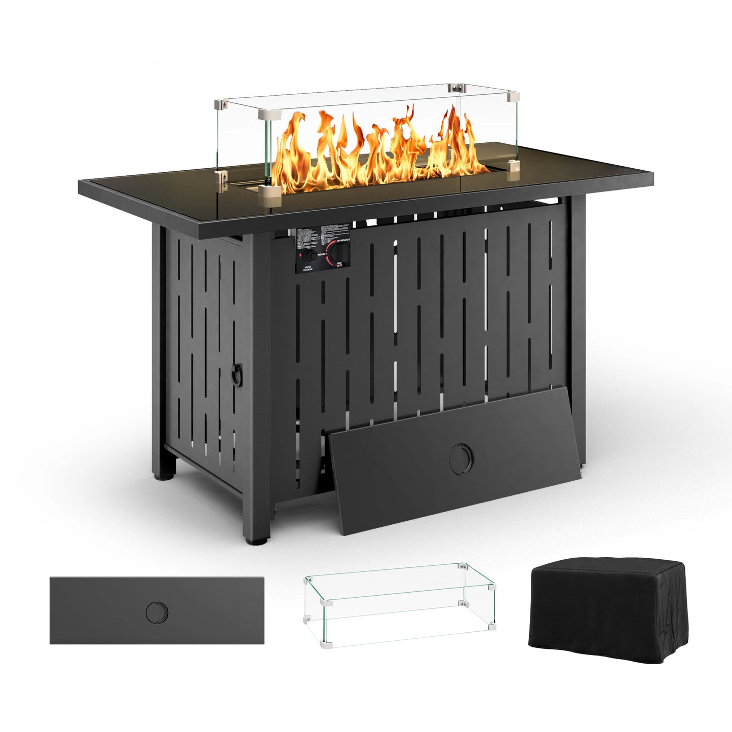Naga Bahna Gas Fire Pit Table 50000 BTU Outdoor Centerpiece