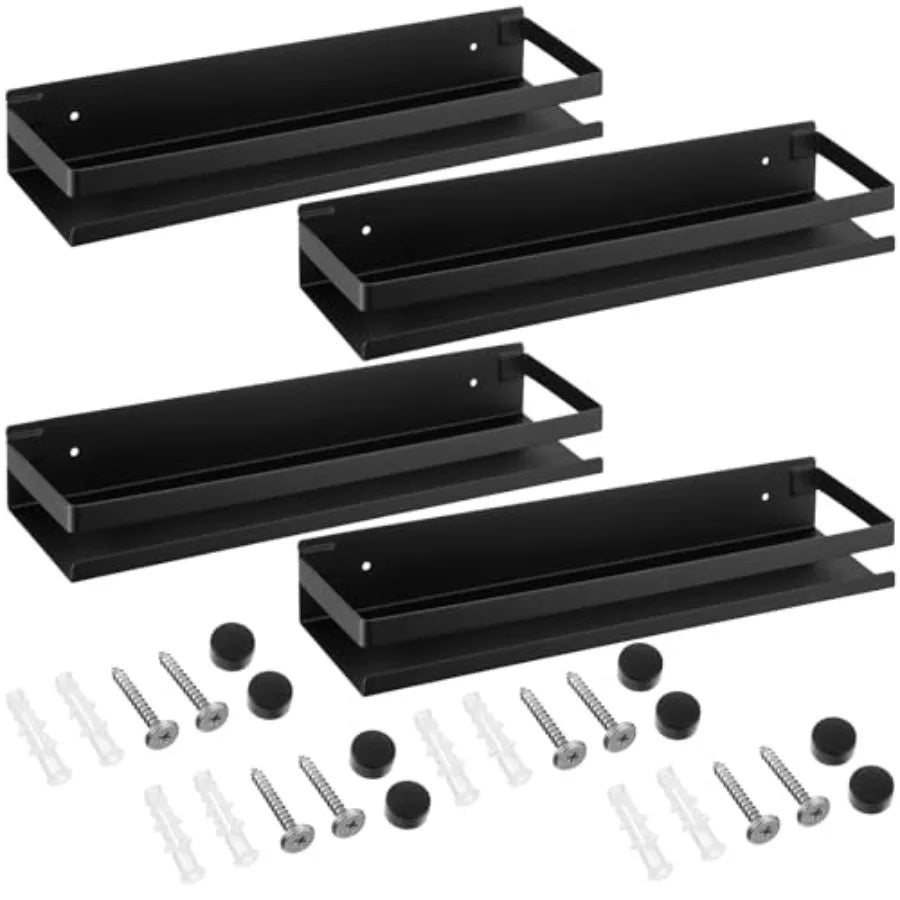 4 Piece Bathroom Shower Shelf Set Wall Mounted Caddy Organizer