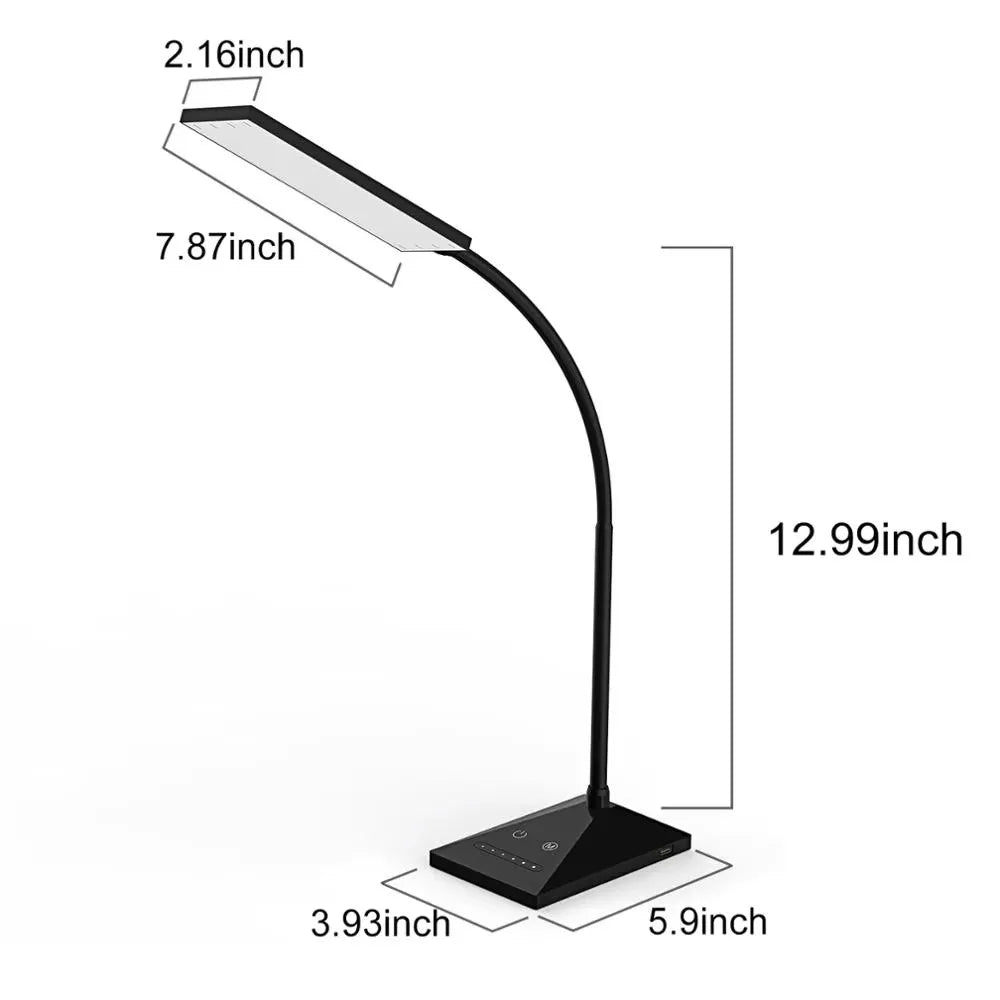 Desk Lamp 12W 72LED Flexible Touch Sensor Dimmable Reading Light