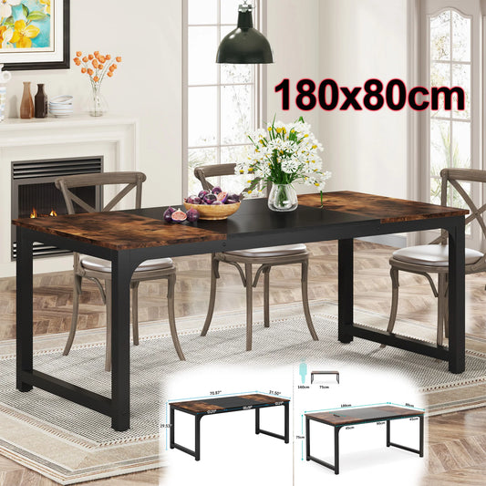Tribesigns Industrial Dining Table For Six To Eight People