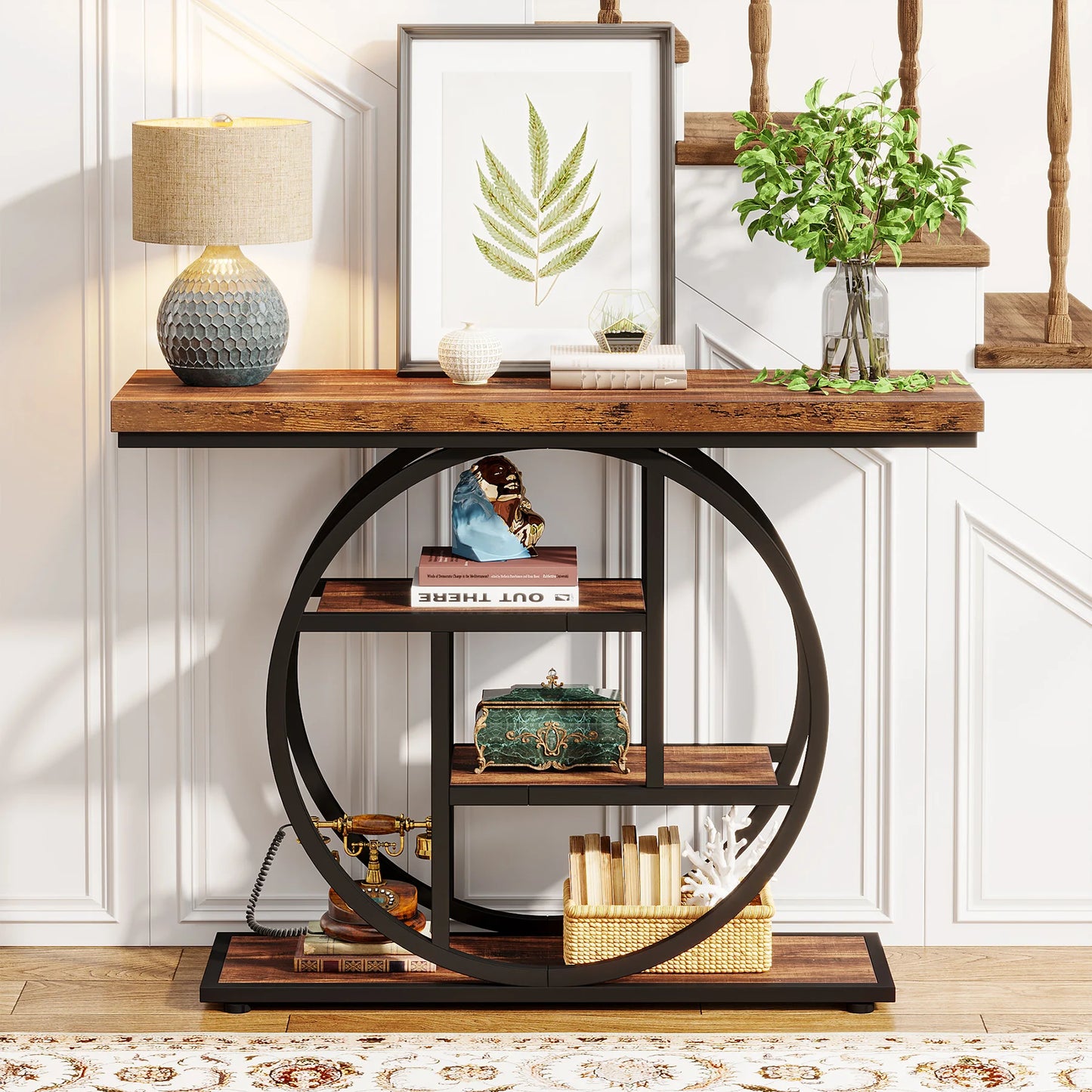 Tribesigns 4-Tier Console Table For Living Room And Entryway