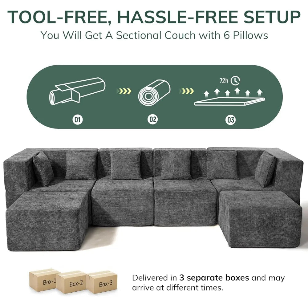 Modular L Shaped Sectional Sofa Set With Ottoman Modern Morocco