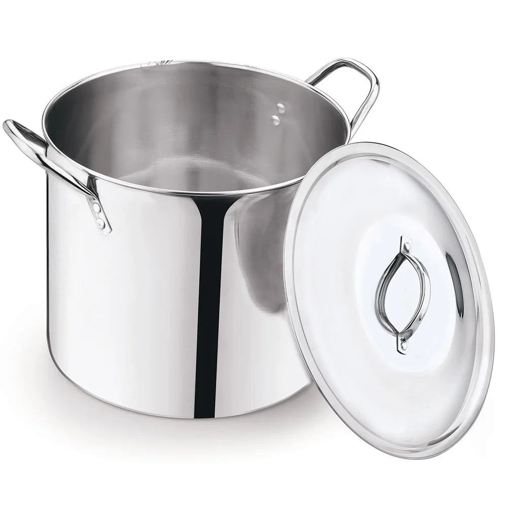 Stainless Steel Stock Pot With Stay Cool Handles And Lid