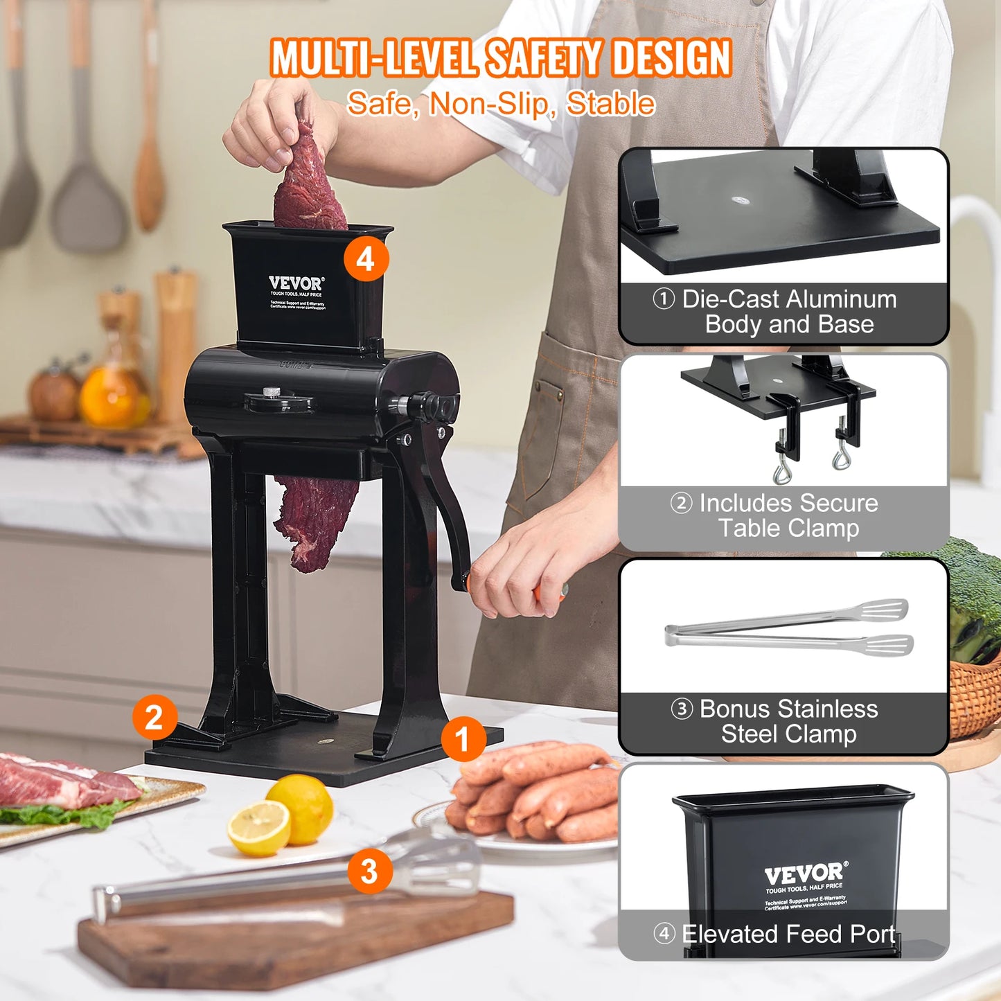 SucceBuy Commercial Meat Tenderizer Heavy Duty Stainless Steel Machine Manual