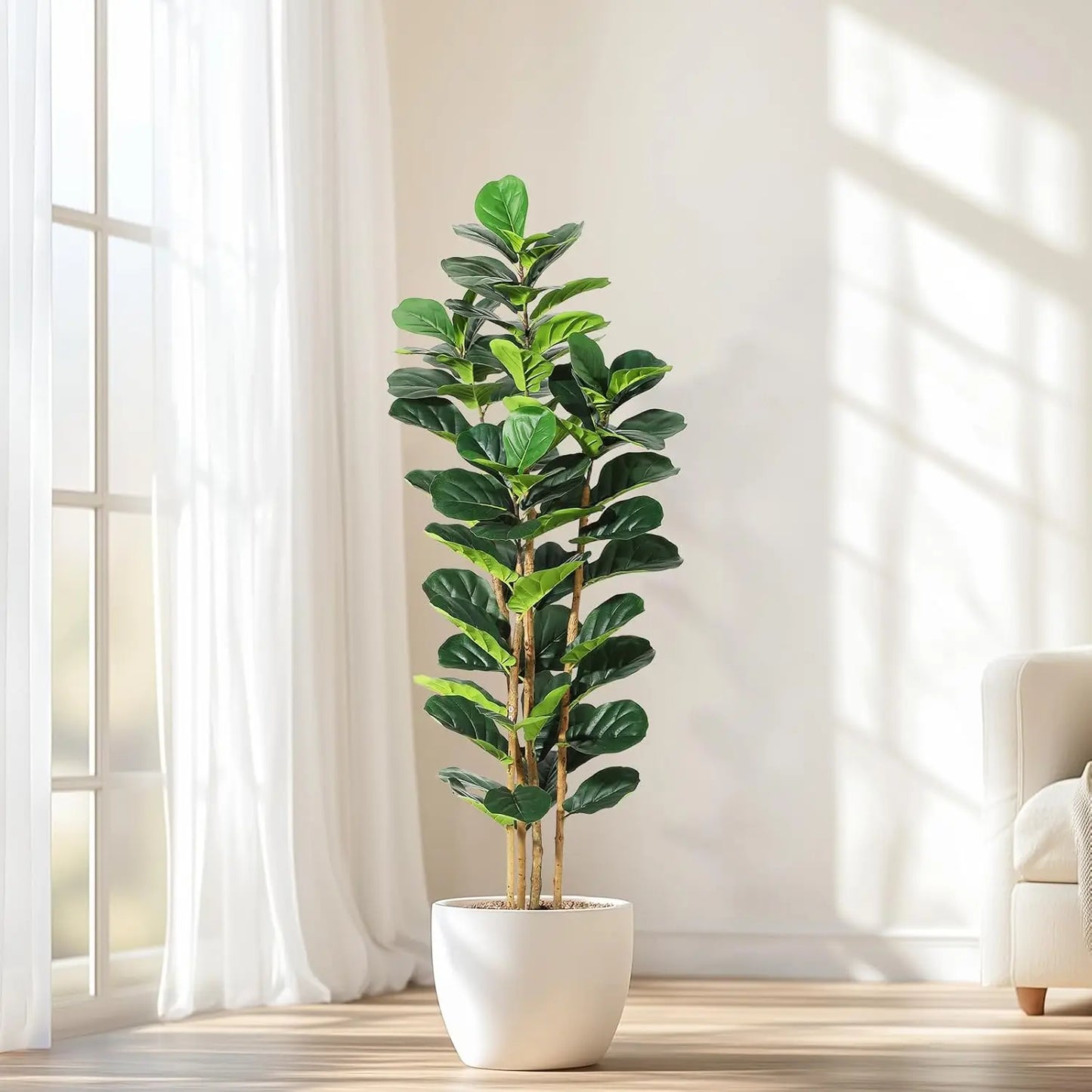 HiMISS Fiddle Leaf Fig Tree With Pot Artificial Plant