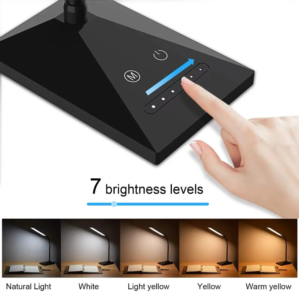 Desk Lamp 12W 72LED Flexible Touch Sensor Dimmable Reading Light