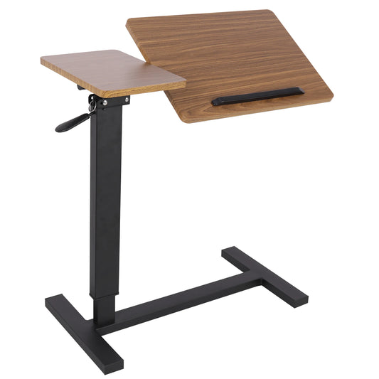 Wisfor Height Adjustable Overbed Table Bedside Desk Laptop With Hidden Wheels