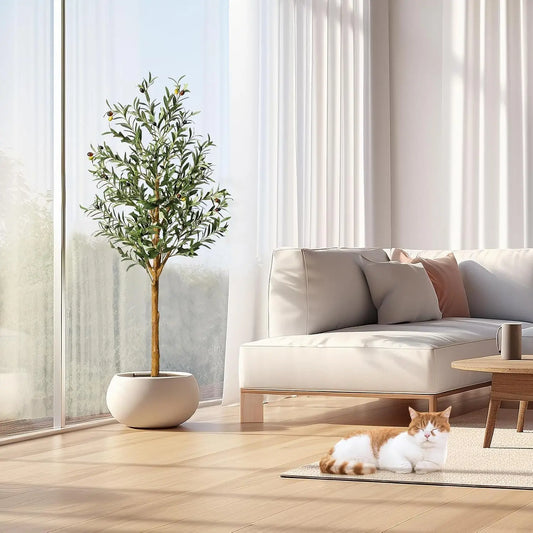 HiMISS Artificial Olive Tree In Pot For Home Indoor Decor