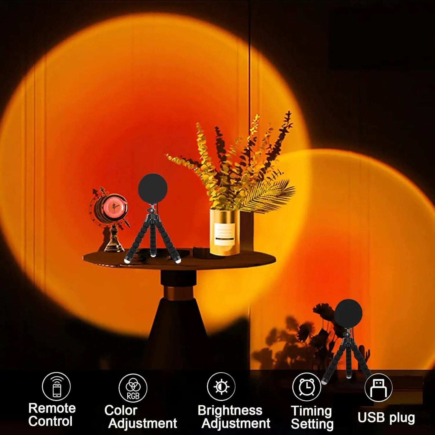 Sunset Projection Lamp With 360 Degree Rotation Modes