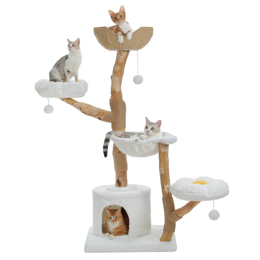 PAWZ Road Cat Tree Tower With Sisal Scratching Post Basket Bed