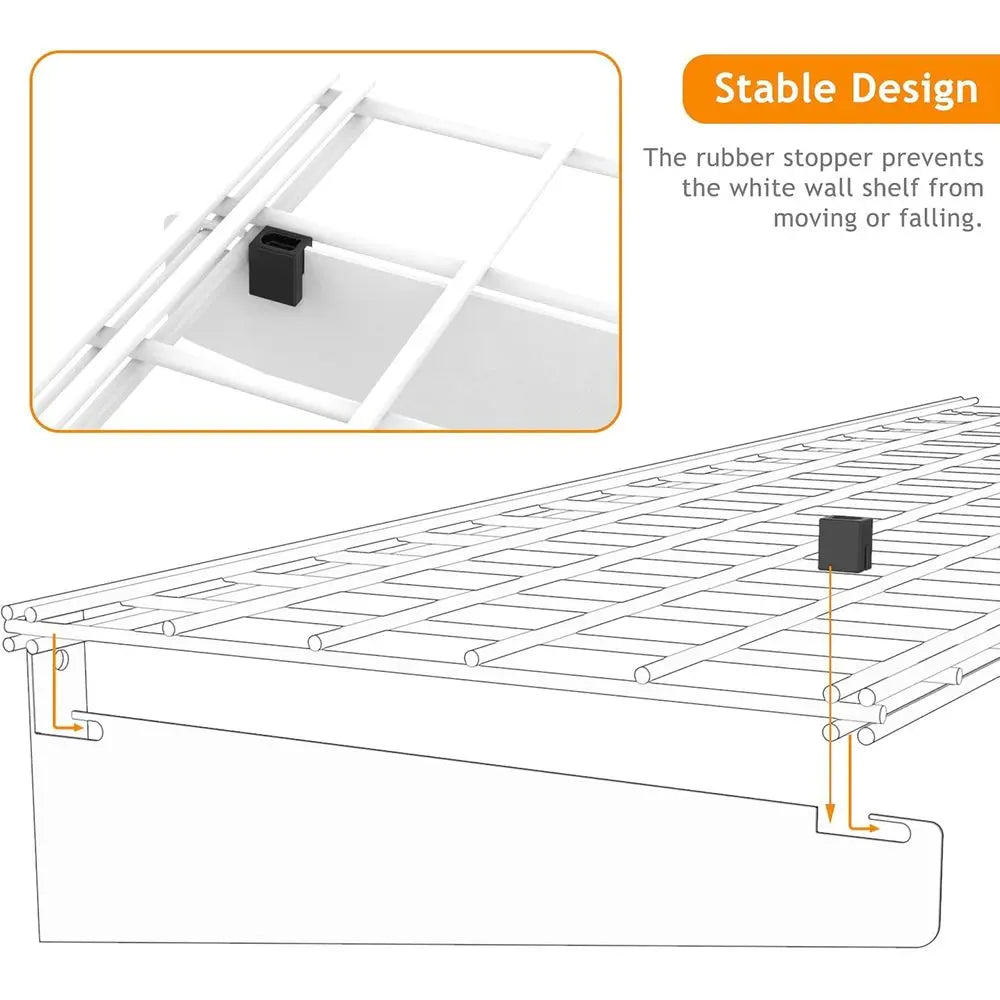 Heavy Duty Garage Wall Shelves 2 Pack Adjustable Storage Rack