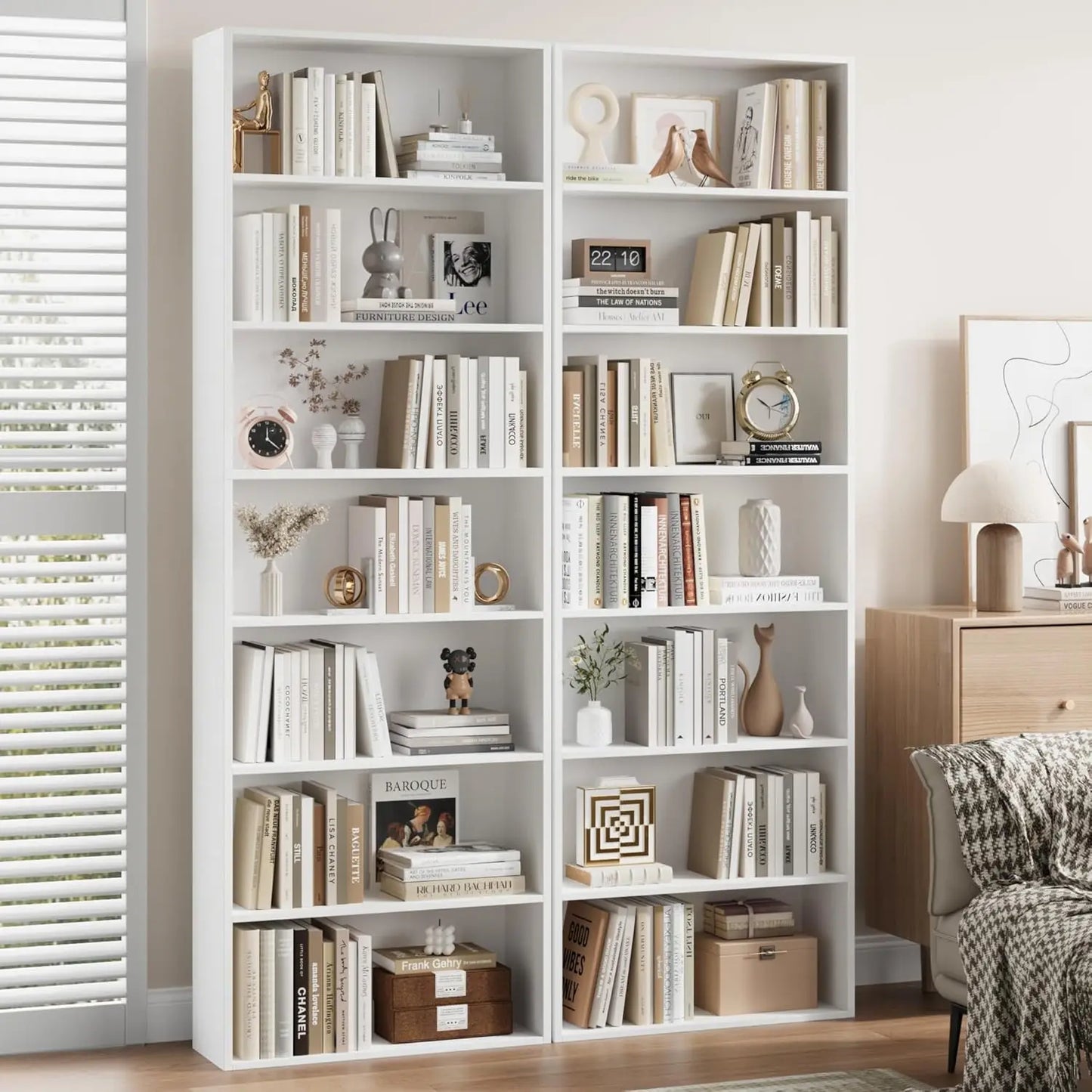 Seven-Tier Open Bookshelf For Home Office And Living Room